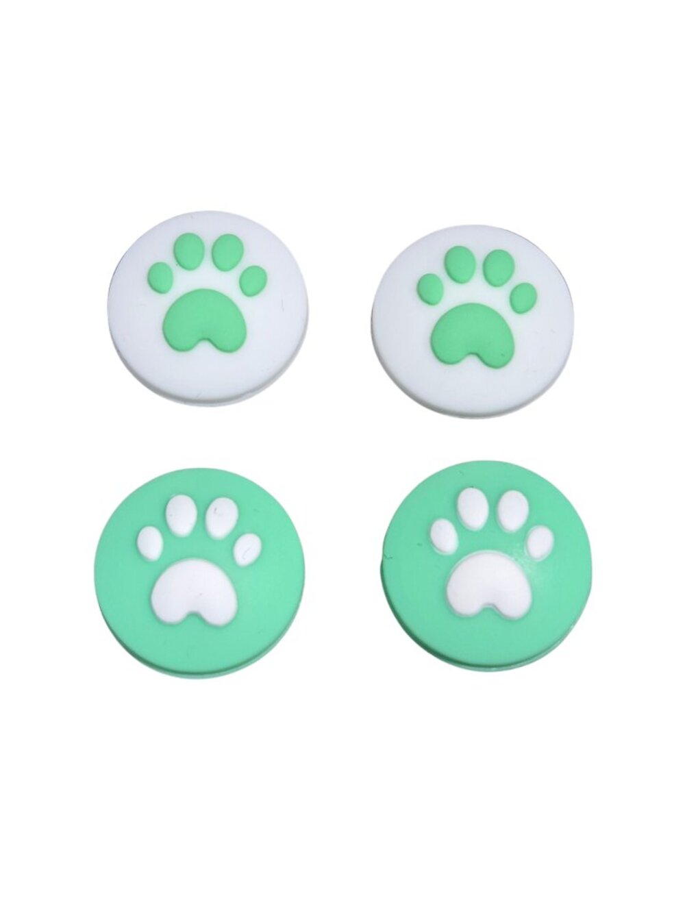 3/$20 New | Switch 4 Pack Mint Green White Cat Paw Joystick Thumb Grip Caps